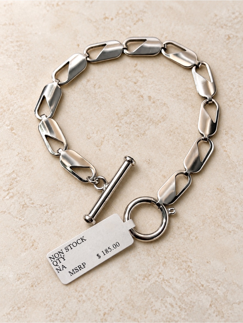 NWT Lauren G. Adam’s Silver women’s Toggle Chain Bracelet